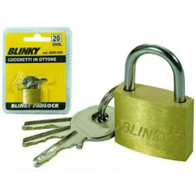 VIGOR LUCCHETTO IN OTTONE MODELLO SLIM MM. 20 BLINKY LUCCHETTO OTTONE MM. 20
