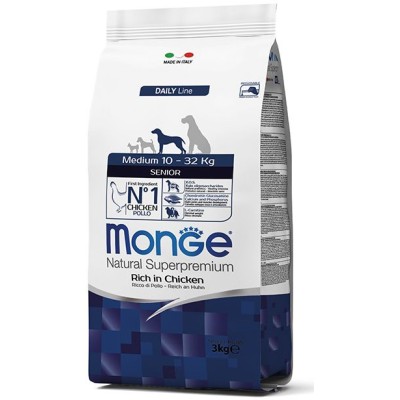 MONGE MANGIME PER CANI CROCCHETTE MEDIUM SENIOR POLLO KG. 12