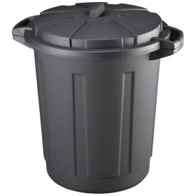 MAZZEI TOMMY BLACK 80 CONTENITORE CON COPERCHIO NERO 80 L itri