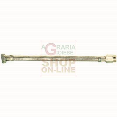 FLESSIBILE IN ACCIAIO INOX ATTACCO MASCHIO 1/2 FEMMINA 1/2 CM.