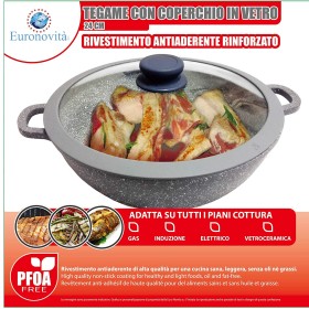 PAN PADELLLA STONE WOK POT CU MANICI ȘI CMCAPAC. 28