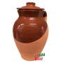 PIGNATA IN TERRACOTTA CON 2 MANICI E COPERCHIO cm. 16x22h.