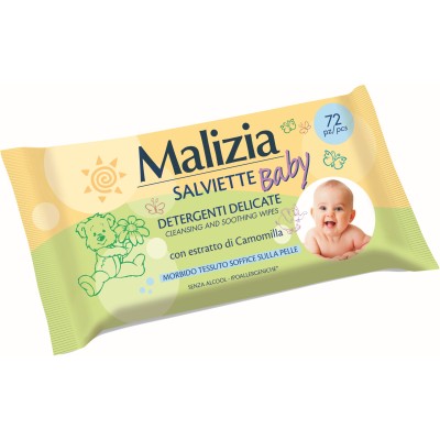 MALIZIA BABY DELICAT CLEANSING WIPES 72 BUCĂȚI