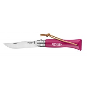 OPINEL CUȚIT N. 6 INOX CU MANICO FRAMBOISE CU SERTAR