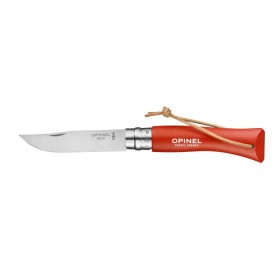 OPINEL COLTELLO N. 7 INOX CON MANICO ORANGE CON LACCETTO