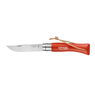 OPINEL COLTELLO N. 7 INOX CON MANICO ORANGE CON LACCETTO