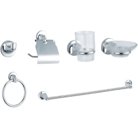 SERIE BAGNO IN METALLO CROMATO PZ. 6