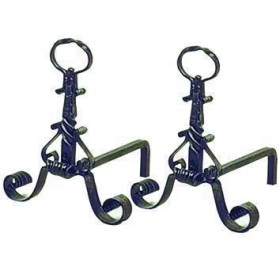 ALARI FERRO BATTUTO CON  ANELLO LUSSO 312 ALARI FERRO BATTUTO CON ANELLO LUSSO 312