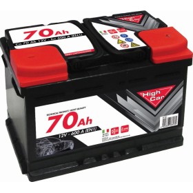 HIGH CAR BATTERIA PER AUTO 70Ah 12V SPUNTO 620A CM. 27,6x17,5x19h. HIGH CAR BATTERIA PER AUTO 70Ah 12V SPUNTO 620A CM.