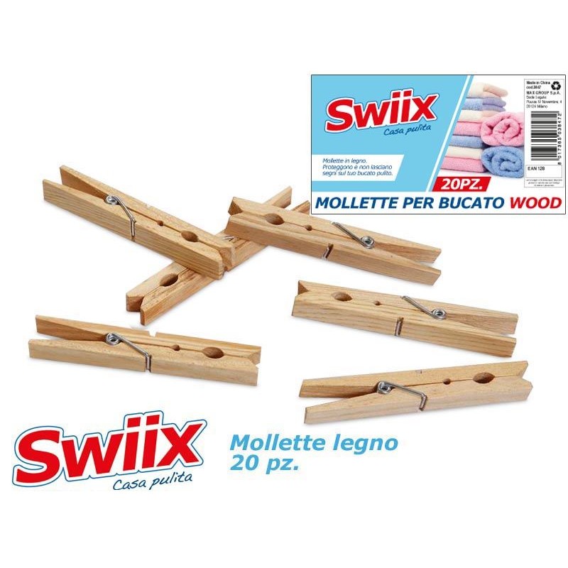 Acquista MAX MOLLETTE PER BUCATO IN LEGNO PZ. 20