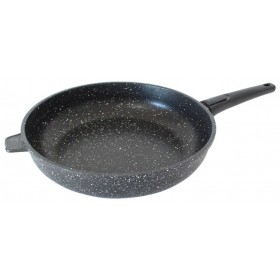 Tigaie de piatră vulcanică neagră înaltă de cm neaderent. 24