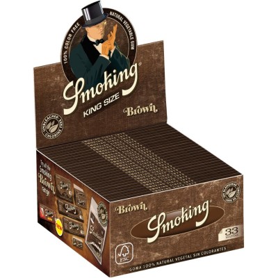 Fumatul Brown King Size Long Papers fără clor Box 50 pachete