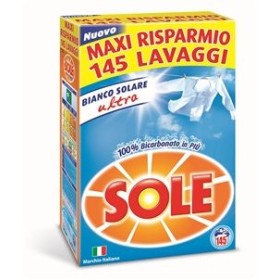 SOLE DETERSIVO BUCATO LAVATRICE IN POLVERE BIANCO SOLARE ULTRA