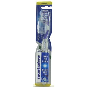 MENTADENT SPAZZOLINO DENTI WHITE SYSTEM MEDIO E COPRISETOLE