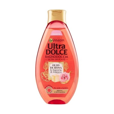 GARNIER ULTRA DOLCE BAGNOSCHIUMA DOCCIA OLIO DI ROSA E SAPONE