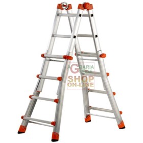 GIERRE PEPPINA SCALA TELESCOPICA ALLUNGABILE  SUPER EN131 KG. 150 5+5 GRADINI GIERRE PEPPINA SCALA TELESCOPICA ALLUNGABILE SUPER EN131 KG.