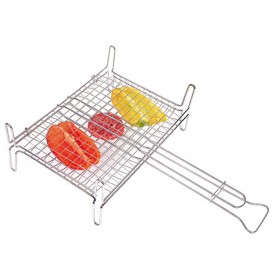 GRATICOLA DOPPIA BOMBATA IN FILO DI ACCIAIO CROMATO CON PIEDI CM. 40x60 GRATICOLA DOPPIA BOMBATA IN FILO DI ACCIAIO CROMATO CON PIEDI