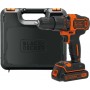 BLACK DECKER TRAPANO A PERCUSSIONE BATTERIA LITIO 18V 1,5Ah