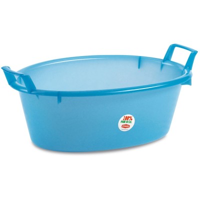 Bacinella In Plastica Ovale Azzurra diam. cm. 70 lt. 50