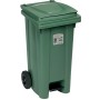 URBAN GARBAGE BIN QUADRATO CU ROȚI ȘI PEDALA LT. 120 FELCE VERDE