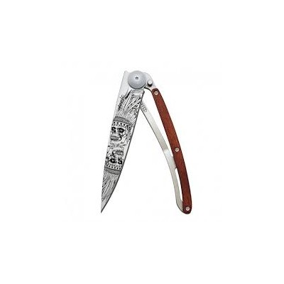 DEEJO WOOD TATOO 37G PADAUK LUCKY SKULL CMKNIFE. 20,5