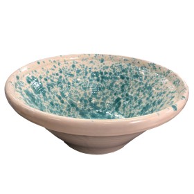 LIMBA ÎN CMCERAMICĂ CU GEAMURI MEDII VERZI ȘI ALBE. 34x15h.