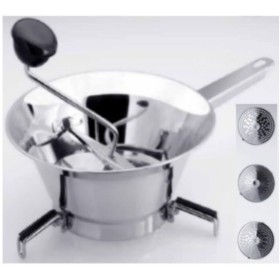 ZASEVES Art N. 5724 PASSAVERDURE IN ACCIAIO INOX A 3 DISCHI CM.