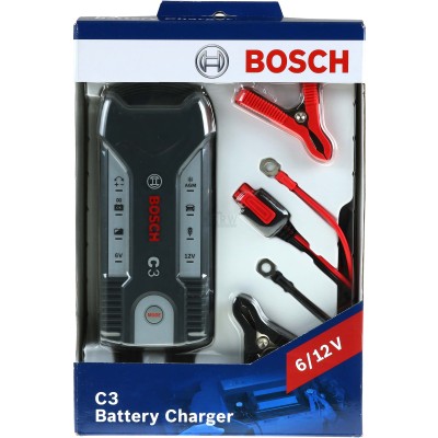 încărcător baterie BOSCH C3 PENTRU BATERII AUTO ȘI MOTOCICLETE