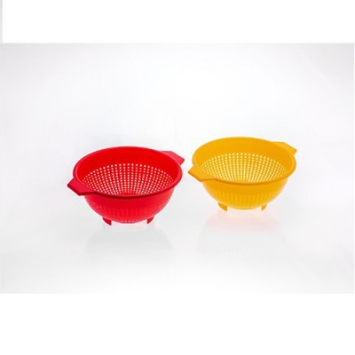 PLASTIC COLANDER DIAM. 28 Alb / Galben O./ Roșu