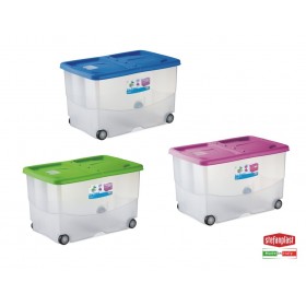 Recipient multifuncțional cu butoi semitransparent și capac