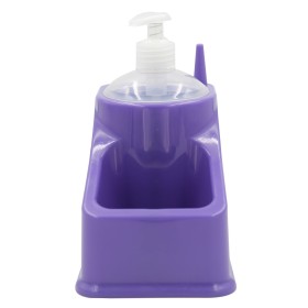 PLATICFORTE DISPENCER PORTASAPONE CON PORTA SPUGNA SQUARE